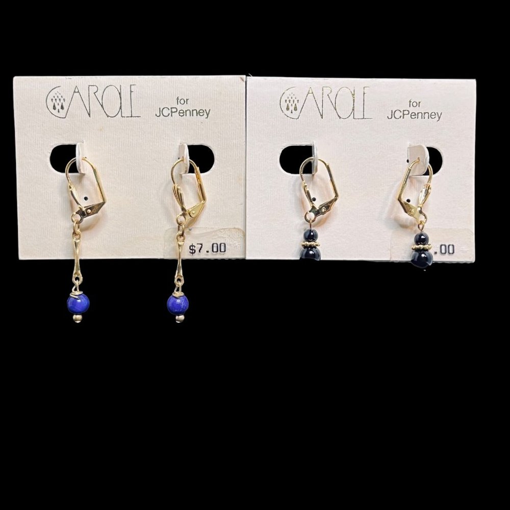 Pair Of Carole Gold Tone Pierced Dangling Earrings (4836)